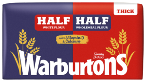 Warburtons Half White Half Wholemeal Thick