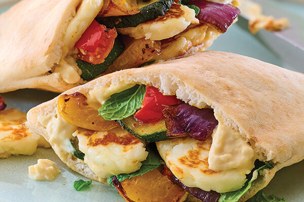 Warburtons Gluten Free Halloumi and Roasted Vegetable Pittas