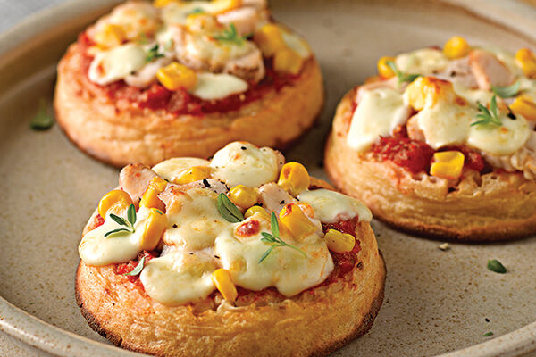 Warburtons Gluten Free Chicken and Sweetcorn Crumpet Pizzas